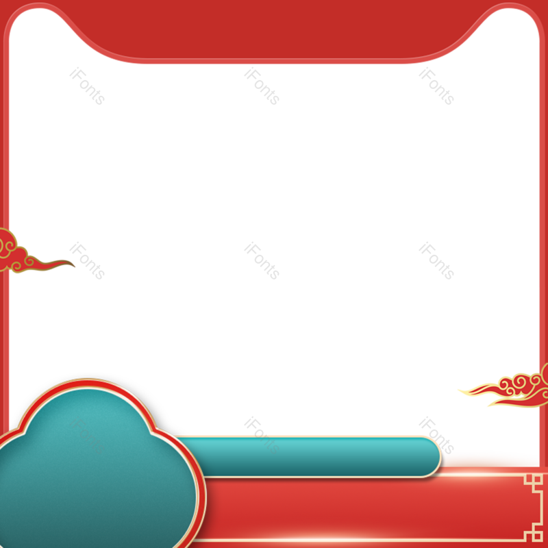 中国风主图图片,主图边框元素,PNG,免抠素材